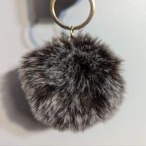 Keychain 3" Pom Pom Purse Charm